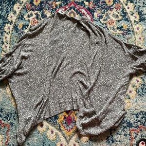 Black and while marked cocoon cardigan